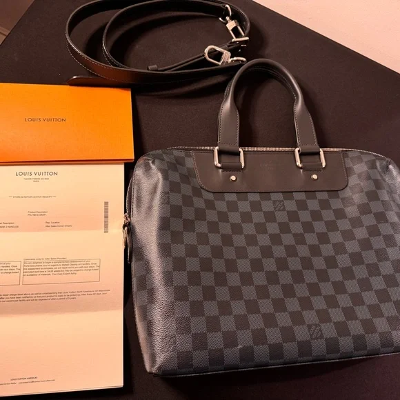 Louis Vuitton Porte-Documents JourBriefcase Damier Cobalt Canvas